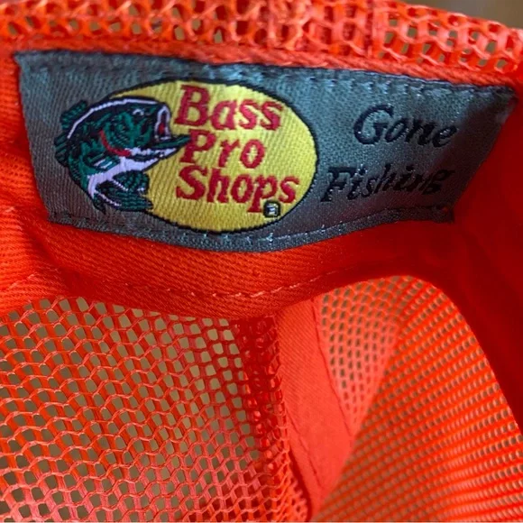 Bass Pro Shops A Frame trucker hat orange SnapBack - Picture 9 of 9